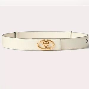Valentino Garavani VLOGO Locker Buckle Leather Belt